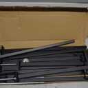 Over The Table Rod Stand with Clamps Adjustable 13''-42'' Tall 29"-98" Length Black Table Arch Hanging for Wedding Birthday Party Halloween Christmas