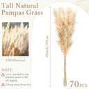 Tigeen 70 Pcs 40 Inch Tall Pampas Grass Stems Beige Fluffy Natural Dried Pampas Grass Floral Decor, Bouquet for Floor Vase, Wedding Floral Arrangements, Party, Farmhouse, Boho Home Decor
