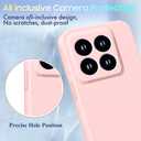 for Xiaomi 14 Pro Case Shockproof Pink Xiaomi 14 Pro Phone Case Aesthetic Thin Hard PC Protective Case for Women Men Cover with Ultimate Delicate Touch Feeling (Pink)