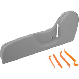 Driver Side Seat Trim Panel Bezel Cover LH, Compatible with 2001-2004 Toyota Tacoma Bucket Seats, Replaces# 71812-04010-B2 (Gray)