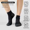 CS CELERSPORT 2 Pairs Ankle Compression Socks for Men and Women Running Athletic Socks (Black, XXL)