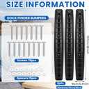 Menkxi Dock Fenders 42.13 x 5.91 x 3.94 Inches Long Dock Bumpers Straight-Edge Boat Fenders UV-Resistant Marine Vinyl Boat Bumpers for Docking Guard Vertical Protection