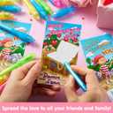 JOYIN 28Pcs Valentines Day Invisible Ink Pens with Cards, Stationery Gift Set for Kids with Light for Classroom Exchange Gift, Classroom Prizes, Party Favors