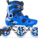 Bont Scoot Kids Inline Skates - Performance Speed Skates - Junior Girls Boys Roller Skates, Bont 13c-13.5c, Blue
