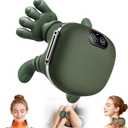 Shoulder and Neck Massager, Bionic Heated Massager, Neck Massager with Fingers, 4D Kneading Massage, Simulates a Real Palm Massage for Comfort, Relax Muscle Tension (Green)