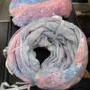 Lesure Cat Tunnel Bed for Indoor Cats - Cute Cat Donut Tunnel Toys with Washable Circle Cushion, Round Pet Peekaboo Cave Toy for Kitten/Puppy/Rabbit, Standard Ice Blue