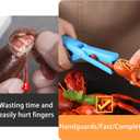 2 x 6 Pcs Crawfish Peeler, Sturdy and Practical Crayfish Shelling Device, Convenient and Smart Seafood Sheller Tool for Families and Restaurants (6, Blue/Orange/Red)