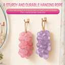 Grape Soap, Handmade DIY Grapes Cluster Shaped Soaps, Grape Soap on a Rope,Decorative Soaps Bars,Exquisite Home Decor and Gift Choice for Fresh Air and Washing Hands (1, Purple)