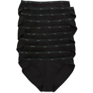 Hanes womens Cotton Brief Underwear, 10 Pack  Brief Black, 9 US