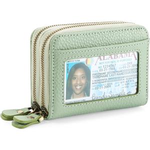 Small Genuine Leather Wallet for Women, RFID Blocking Credit Card Holder Wallet