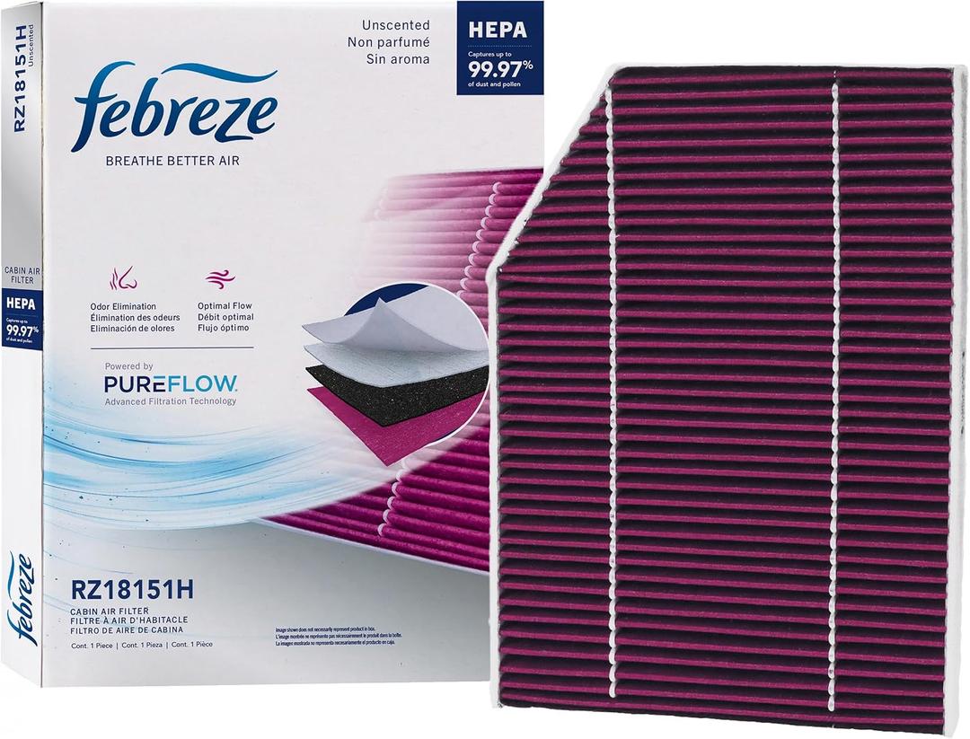 Febreze Odor Control UNSCENTED HEPA Cabin Air Filter by PUREFLOW RZ18151H