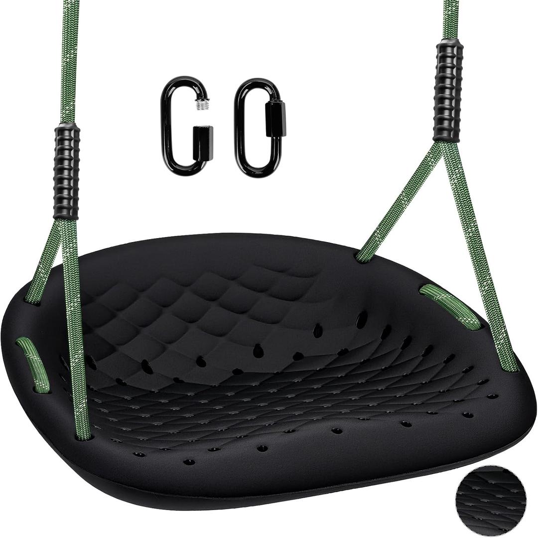 Heavy Duty Swing Seat, 550LBS Capacity Outdoor Swing Seat for Adults & KidsBlack