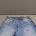 MIFOCAL Women's Mid Rise Ripped Stretchy Jean Shorts Frayed Raw Hem Casual Denim Shorts (018-blue, Sm)