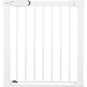 Safety 1st Flat Step Pressure Mounted Baby Gates for Doorways, Baby Gate with Door, Pet-Friendly Design, White (1 Count (Pack of 1))