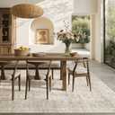 Nakagishi Neutral 10x12 Area Rugs for Living Room Washable, Beige Brown