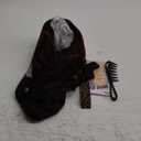 Black Mixed Red Lace Front Wig for Women 5x4x1 Lace Hairline Long Wavy Middle Part Glueless Wear and Go Wig Heat Resistant Synthetic Wigs for Daily Party Use 24IN