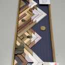 24x10 Wooden Wall Decor Mountain With Metal Hooks