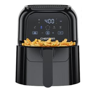 Chefman RJ38-ZF-6T TurboFry Touch 6 Qt Air Fryer w/ Digital Display and Shake Reminder - Black