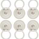 Bivethoi 6pcs Antique White Cabinet Knobs, Drop Ring Drawer Pulls Round Dresser Knobs Handles with Screws, Vintage Drawer Knobs Pulls Handles Hardware for Kitchen Cupboard Vanity Nightstand