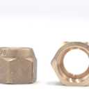 HANSUM 5/8 Swivel Female Male Union Flare Nut Mini Split Adapter SAE 45 Degree Flares Fitting Brass Cap for Line Set Tube Connector Compression Fitting Metal Coupling Copper Pipe (5/8,2packs)