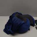 Travel Pillows - 100% Pure Memory Foam Neck Pillow for Airplanes, Comfortable Breathable Cover, 360° Support Stowable Pillows for Sleeping, Car, Airport Travel Essentials, Navy Blue