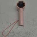 SWEETFULL Portable Handheld Fan Rechargeable - 6 Gear High Speed Powerful Mini Turbo Fan with Flashlight, Digital Display, Personal Fans Blow Cold Air for Travel Essentials, Gift for Women Men (Pink)