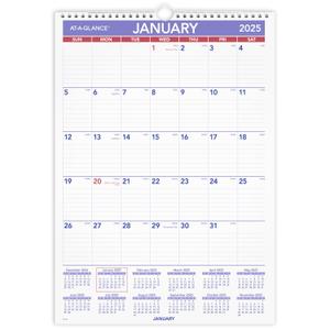 AT-A-GLANCE 2025 Wall Calendar, 12" x 17", Medium Tall (PM22825)