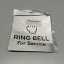 NorthByNorthEast Aluminium Service Bell Sign - Metallic Silver with Hand Icon - Self-Adhesive Peel and Stick - 145mm x 145mm - Ideal for Hotels, Restaurants, Hospitality Industry
