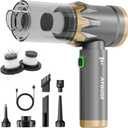 Car Vacuum Portable Cordless, 20000PA High power Vacuum Cleaner , Brushless Motor, 3-Speed Modes, 4 in 1 Compressed Air Duster, Air Blower, Pump HandHeld Vacuum for Car, Home, Office, Camping - Grey