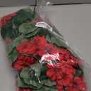 Hananona 6 Bundles Artificial Geranium Flowers for Outdoors Silk Geranium Flowers Outdoor UV Resistant Garden Plants Faux Flowers for Home Kitchen Table Centerpieces Decor (6, Red)