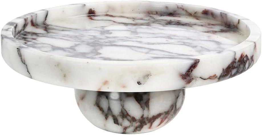Preciousness Marble Decorative Tray for Home Decor,Living Room Decor,Coffee Table Decor,Decorative Tray for Living Room Decor, Kitchen Table Decor or Serving Tray (7", Calacatta Viola 19)