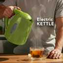 OVENTE Electric Kettle, 1.7L Fast Boiling Water Heater for Coffee or Tea, BPA Free with Water Level Gauge, Auto Shut-Off, Boil-Dry Protection, Indicator Light and Removable Filter, Green KP72G