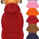 6 Pieces Dog Hoodie Dog Clothes Sweaters with Hat, Pet Winter Clothes Warm Hoodies Coat Sweater for Small Dogs Chihuahua (XS)