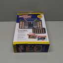 Ontel Battery Daddy Storage & Organizer Case with Tester, Stores & Protects Up to 180 Batteries, Double-Sided, Durable Design W/Clear Locking Lid, Secure Latches & Portable Carrying Handle - Charcoal