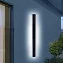 Outdoor Long Wall Light, 59inch LED Wall Mounted Sconces, 3000K-6000K Dimmable, Modern Lighting Fixture IP65 Waterproof Exterior Wall Light for Courtyard, Hallway, Garage with Remote Control