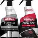 Weiman Stovetop Cleaner & Stainless Steel Cleaner - 22 Ounce - Daily Appliance Kitchen Cleaning Kit