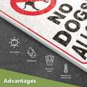 3 PC No Dogs Allowed Signs for Yard, 8x12 Double Sided Coroplast Keep Off Grass Sign, Curb Your Dog