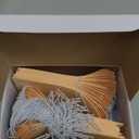 Tags with Elastic String Attached  #5, 4 3/4" x 2 3/8" Box of 100 Manila Paper Label Tags with Elastic Loop and Reinforced Hole