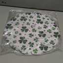 HSDSH 50Pcs St. Patrick's Day Round Paper Placemats, 13.4 Inch Lucky Shamrock Disposable Place Mats Green Clover Irish Table Mats for Spring Irish Holiday Kitchen Dining Decoration