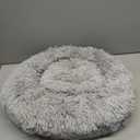 Hoewina Dog & Cat Bed for Indoor Cats, 20in Calming Donut Bed for Puppy and Kitten, Washable Round Fluffy Pet Bed for Small Medium Dogs and Cats (Light Grey)