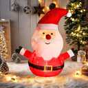 Lighted Christmas Santa Claus Outdoor Decorations Collapsible Santa Claus with LED Lights Pre Lit Pop up Xmas Holiday Decor for Indoor Outdoor Home Yard Garden Lawn