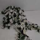 Sggvecsy Artificial Fake Hanging Flowers Plants for Outdoor Outside Spring Summer Decoration 4PCS Faux Silk UV Resistant Realistic Morning Glory Trailing Vines for Home Porch Patio Balcony(White)