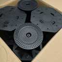 12Pack Adjustable Deck Support Pedestal Deck Foundation Base SupportUsed for Floating Deck Platform Deck Floor Height Adjustment Raising, Adjustment Raising from 1-3/16" to 2-3/8",Black (Unilateral keel Slot 30-60)