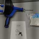 Drain Auger, Clog Remover with Drill Adapter, 25 Feet Flexible Plumbing Snake Use Manually or Powered for Kitchen, Bathroom and Shower Sink, Comes with Gloves (blue)