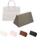 Purse Pillow for Birkin 35, Smooth Satin Fabric & Memory Foam Inner, Durable & Lightweight Structure Support (Etoupe Grey, BK35)