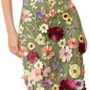 3D Floral Embroidery Prom Dresses for Women Long Strapless Flower Appliques Tulle Formal Evening Party Gowns 6