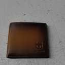 BULLCAPTAIN RFID Wallets for Men Slim Bifold Genuine Leather Front Pocket Wallet with 2 ID Windows QB-05 (Brown)