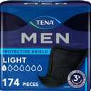 Tena Men Light Incontinence Protective Shield for Men, Bladder Control, Discrete, Light Absorbency, 174 Count