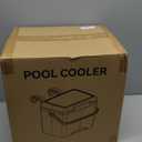 13.74 Qt Pool Cooler for Above Ground Pools, with 5 Ice Pack, Hard Cooler with Handle, Portable Above Ground Pool Accessories,Cans Keep Cold for 1-3 Days, Suitable for Poolside,Camping, Fishing