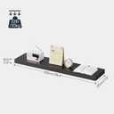 HOOBRO Floating Shelves for Wall, Wall Mounted Shelf Set of 2, 39.4" Hanging Shelf with Invisible Brackets, for Wall Decor Storage in Bathroom Bedroom Kitchen Living Room Office, Black BK100BJP201
